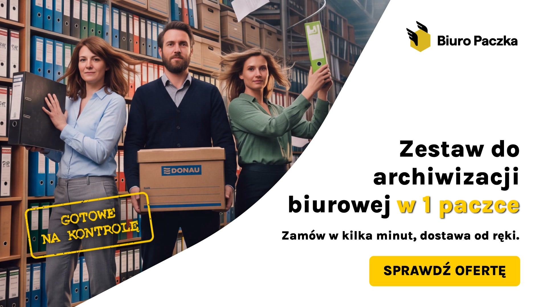Zestaw do archiwizacji biurowej w 1 paczce