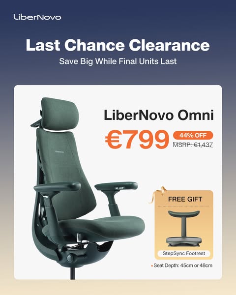 Last Chance: Up to 44% Off + Free Footrest