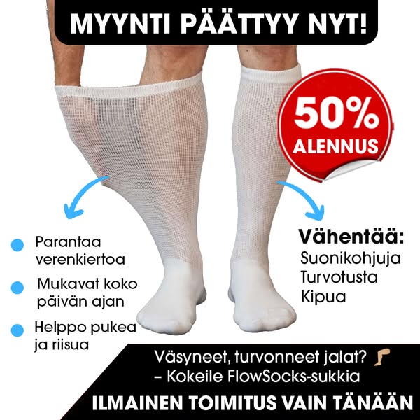 Kärsitkö jalkojen epämukavuudesta? Kokeile FlowSocks-sukkia!
