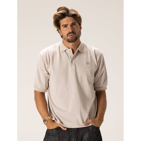 BOX FIT POLO IN BEIGE
