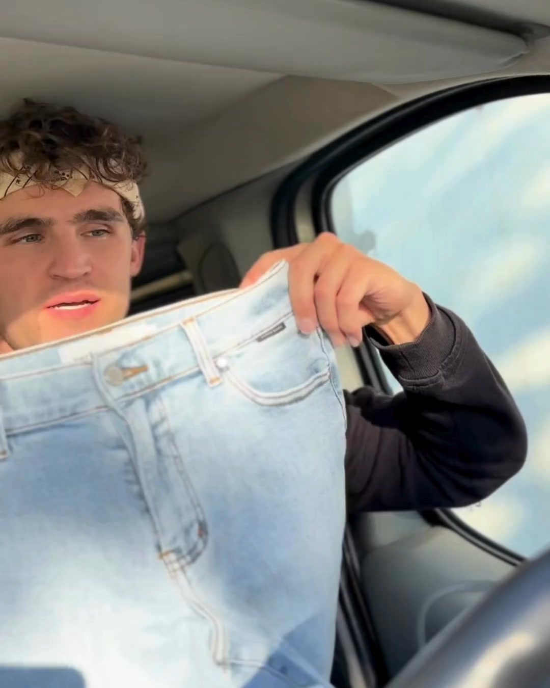 Mike tries on Perfect Jeans