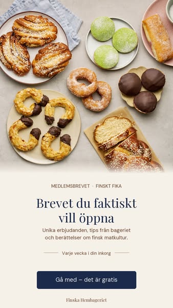 Finskt fika sedan 1977 – 10% medlemsrabatt