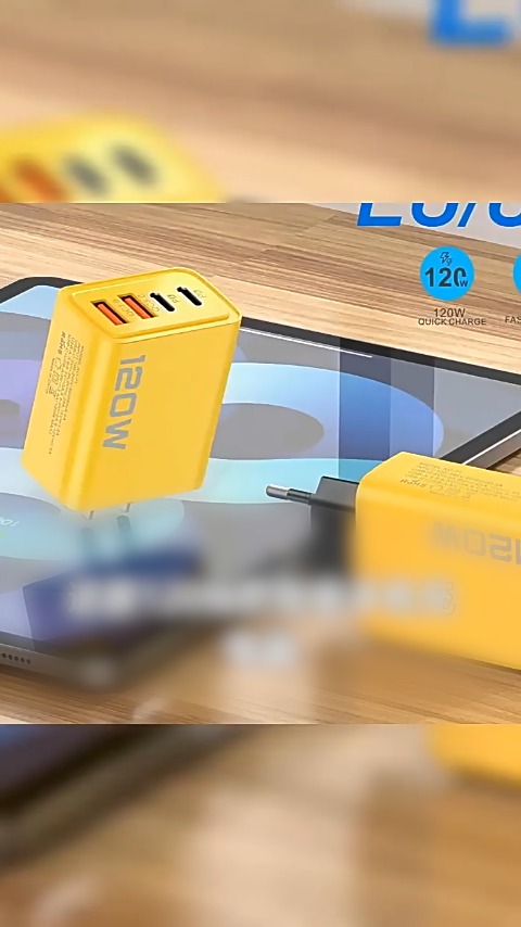 Portable Fast Charger, Type C/USB A Dual Ports Adapter,4 in 1 Fast Charging Cable & Data Sync