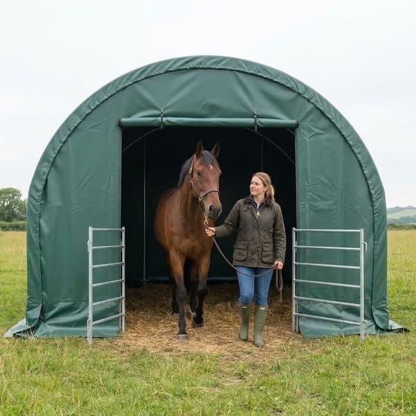 Tall Horse Field Shelter, Heavy Duty 610 gsm, 13 x 13 x 10 ft