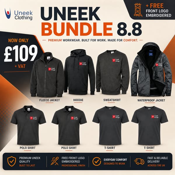8-Piece Uneek Bundle | £109 + VAT