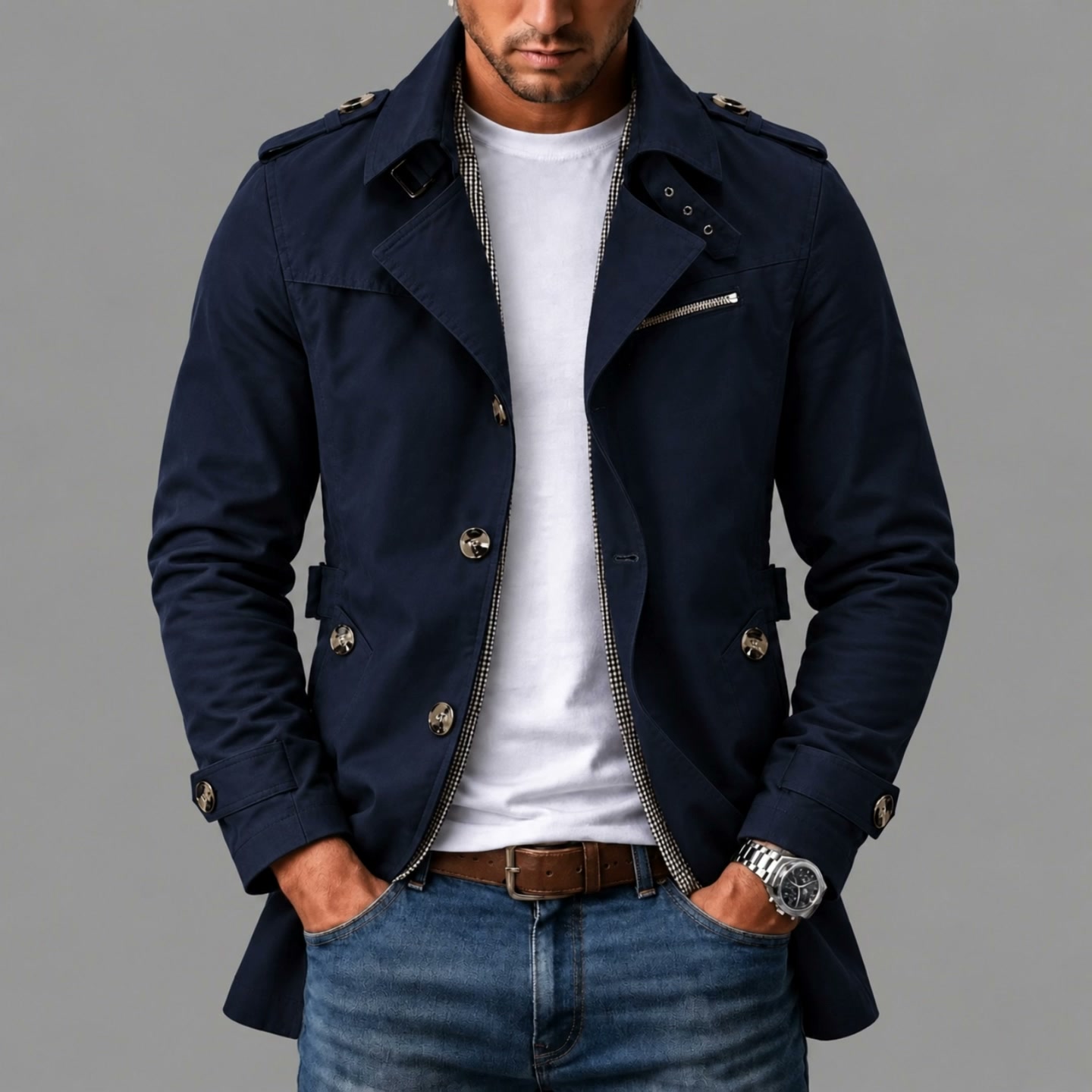 DONACCI Cotton Trench Coat