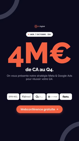[Webconférence] 4M€ de CA au Q4 : notre stratégie Meta & Google Ads pour réussir votre Black Friday