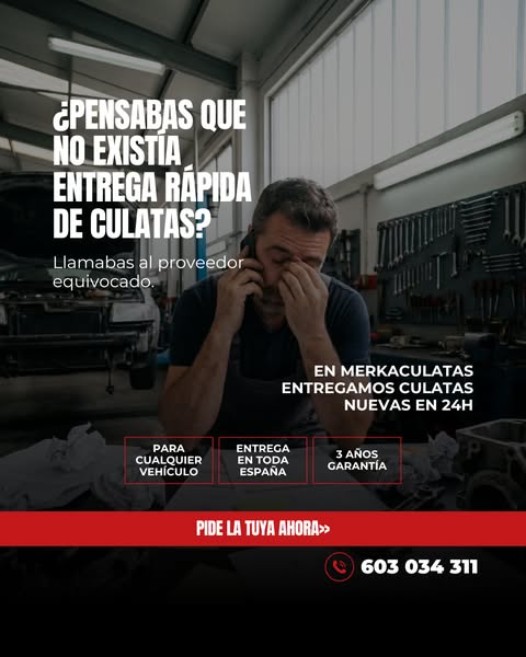 Culatas con hasta 3 años de garantía. Sin riesgos.