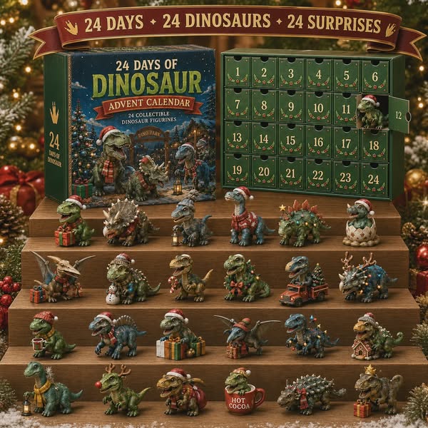 24 Days. 24 Dinosaurs. 24 Surprises!