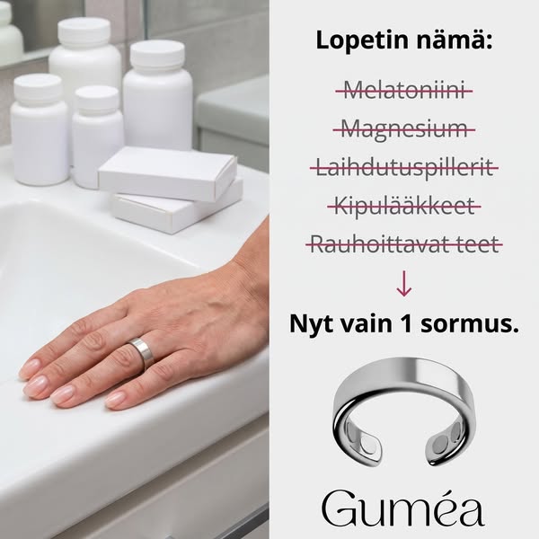 Lopetin purkit. Pidin sormuksen.