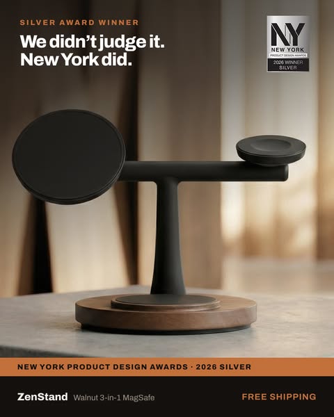 Real Walnut Wireless Charger