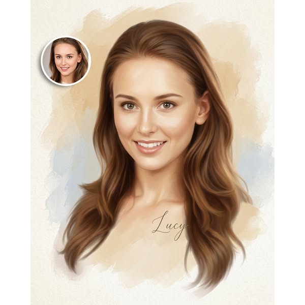 Ethereal Watercolor Portrait