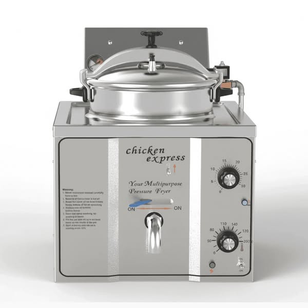 KRD Commercial Pressure Fryer 16L 3kW Countertop MDXZ16