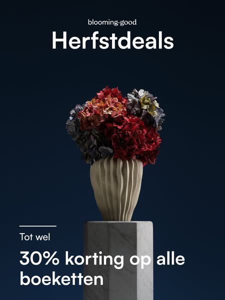 Tot 30% korting + gratis boeket
