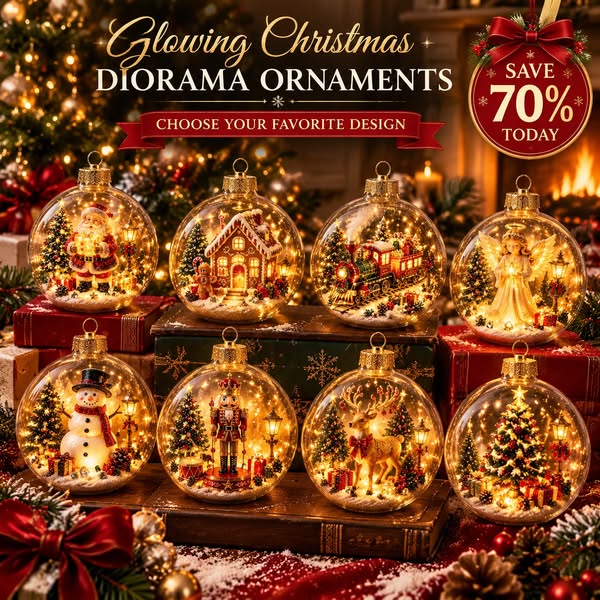 A Tiny Christmas World That Glows!