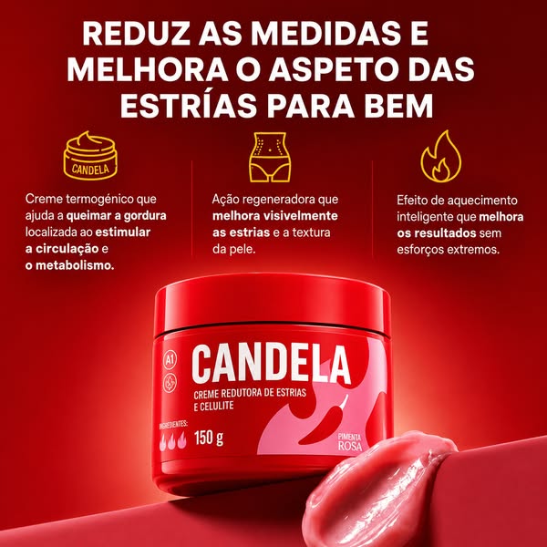 CANDELA – Creme Corporal Intensivo para Estrias, Celulites e Textura Irregular