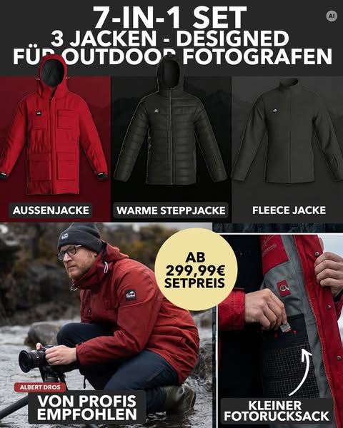 Bekleidung für Fotografen