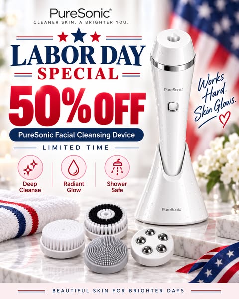 LABOR DAY: 50% OFF PURESONIC