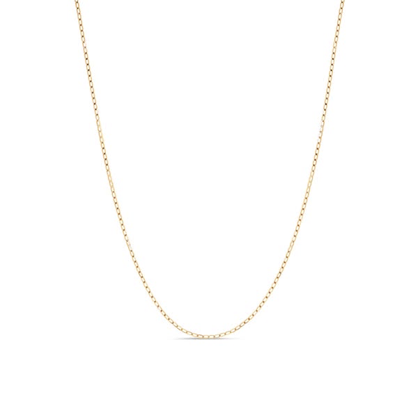 9ct Solid Gold Flat Curb Chain Necklace