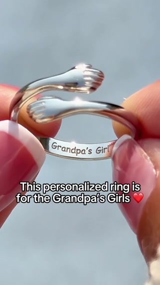 Grandpa & granddaughter hug ring