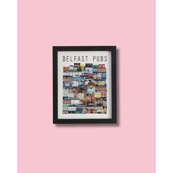 8x10 inch Belfast Pubs Print | Cowfield Design