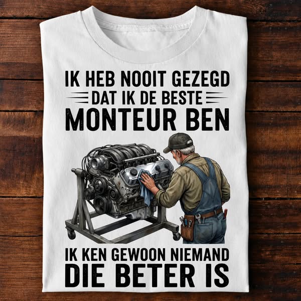 Grappig Monteur & Garage T-Shirt