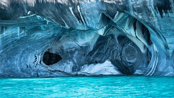 Patagonia’s Blue Water Flows Through a Cathedral of Marble