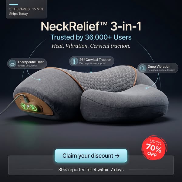 NeckRelief™ — 89% Relief in 7 Days | Up to 70% Off Today