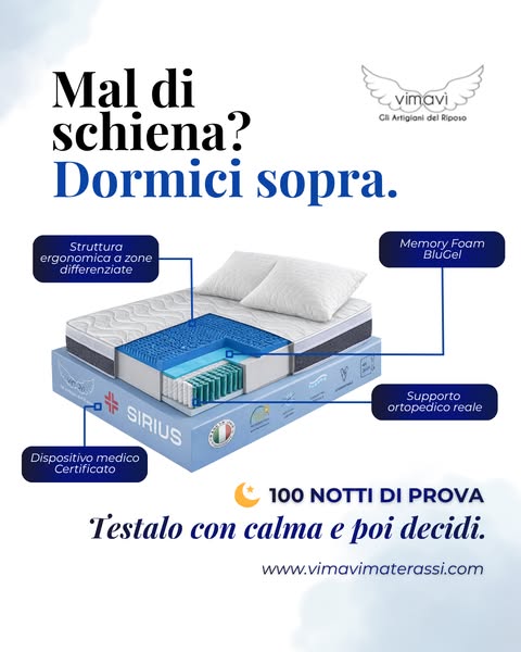 Il materasso che sostiene davvero la tua schiena
