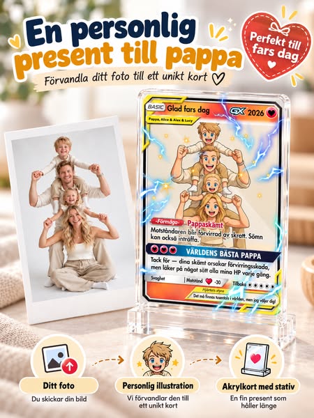 Personligt Pokémon-kort till pappa