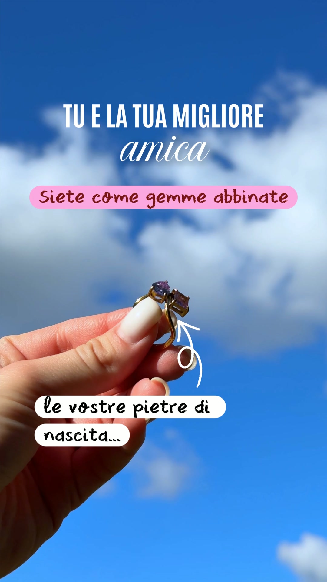 Un anello di poche parole, ma quelle poche sono per voi due