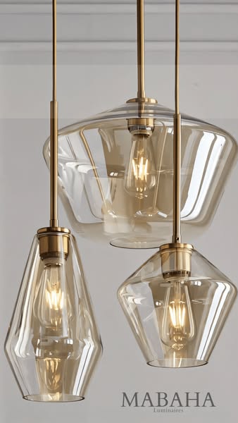Suspension luminaire design verre MARA