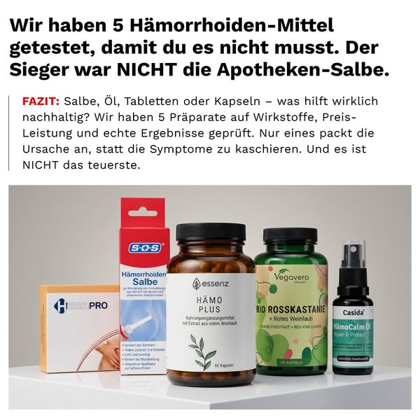 Dieser Test zeigt, welches Hämorrhoiden-Mittel wirklich hilft