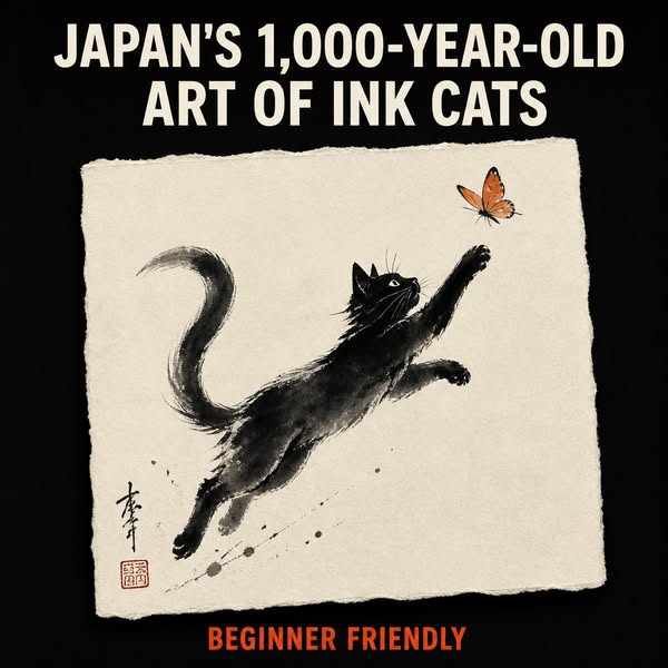 Learn The Ancient Japanese Art Of Painting Ink Cats