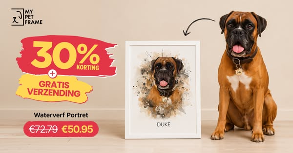 Waterverf Huisdierportret – Nu 30% Korting
