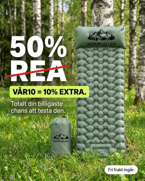 50% REA + 10% Extra (KOD: VÅR10)
