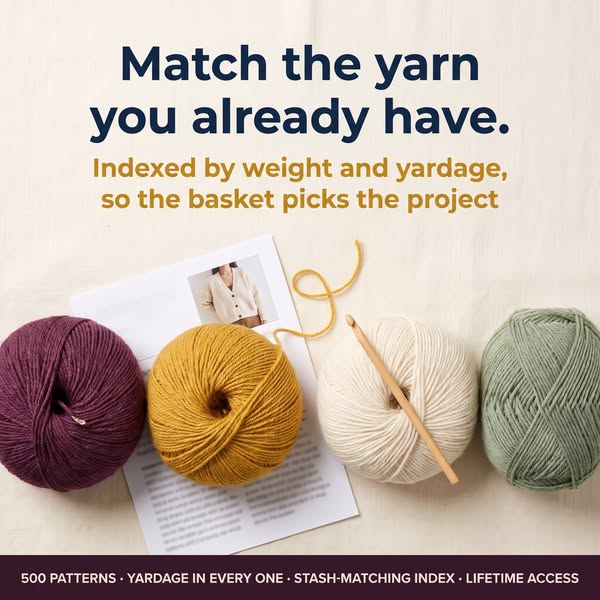 The Complete 500 Crochet pattern Vault - 10 categories - Lifetime access