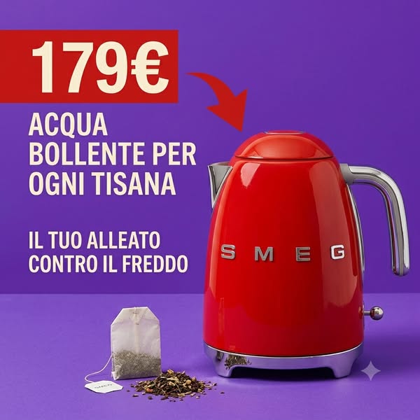 Bollitore Smeg, spedizione gratuita