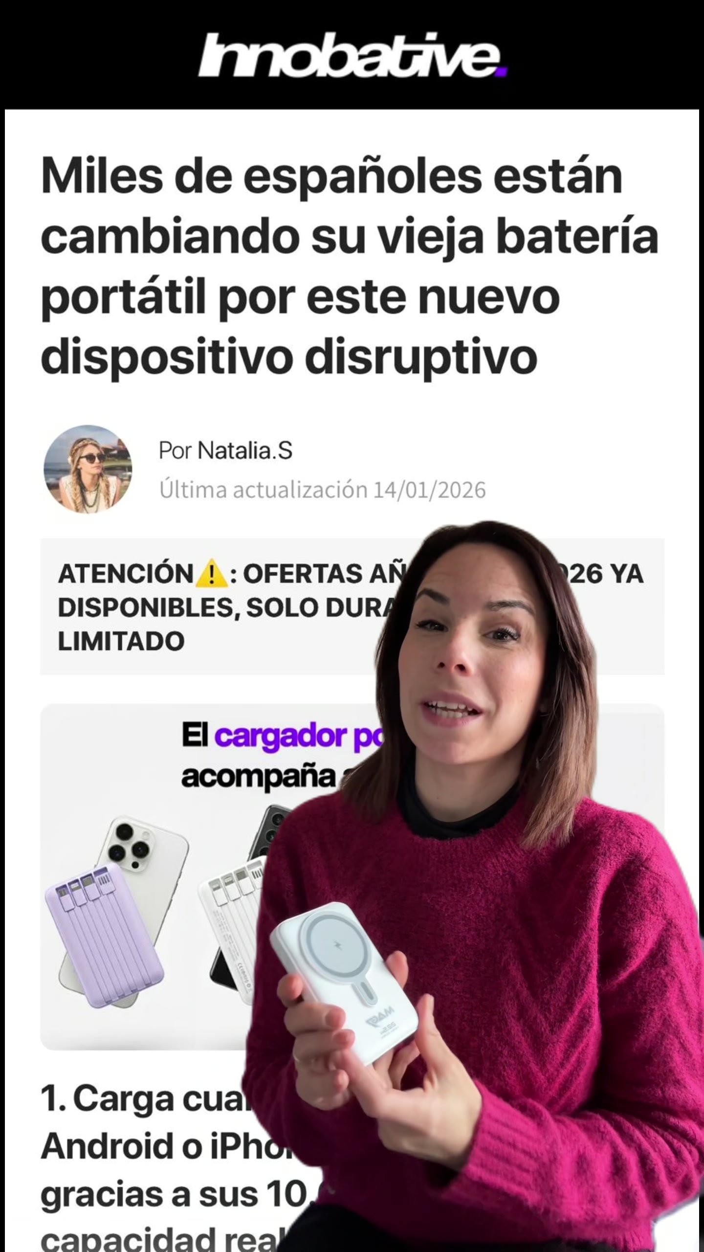O carregador Nº1 em vendas