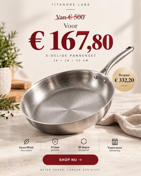 €167,80. Je bespaart €332,20