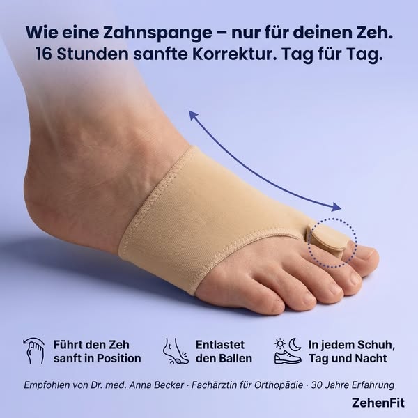 Endlich. Eine Hallux-valgus-Behandlung, die wirklich wirkt — ohne Operation.