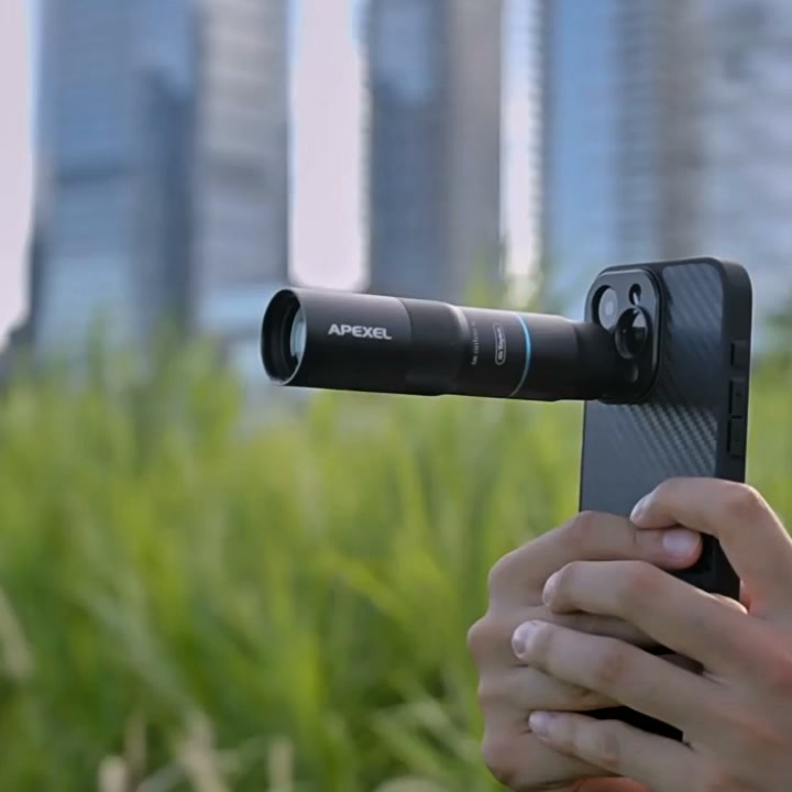 APEXEL's new product features a groundbreaking 10x telephoto and 10x macro lens for mobile phones, specifically designed for outdoor shootin