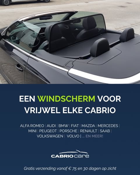 Windscherm voor uw cabrio