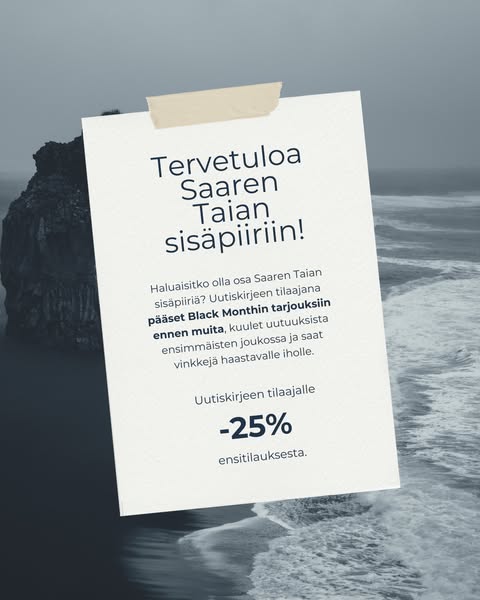 25 % alennus ensitilaukseen ja eksklusiivisia etuja