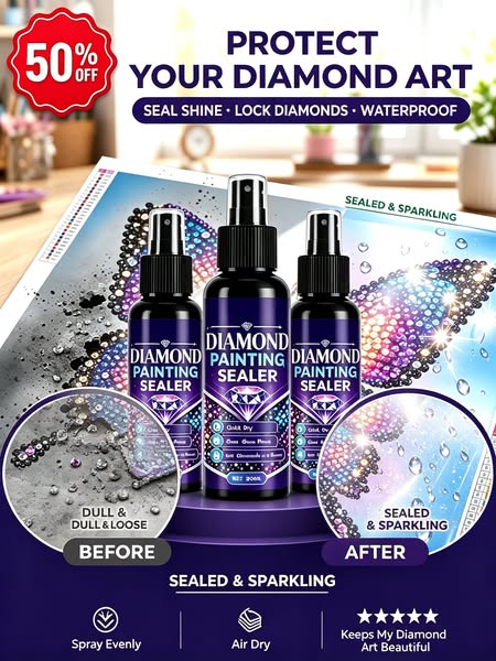Diamond Painting Sealant | Lock Beads & Boost Sparkle