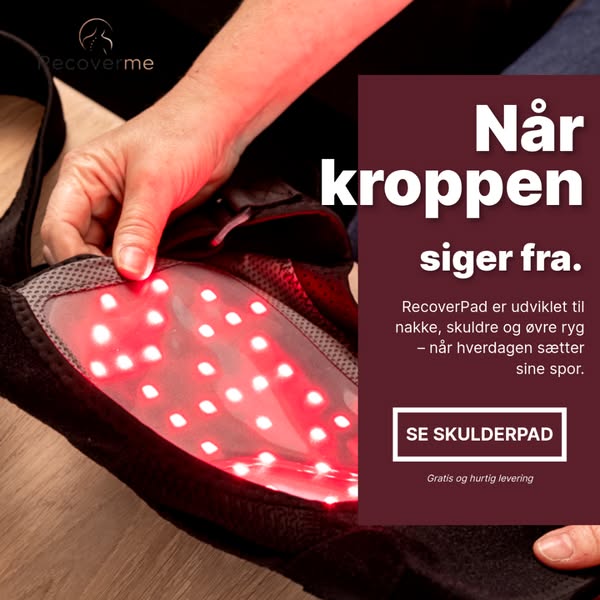 Infrarød lysbehandling til smertelindring og bedre restitution.