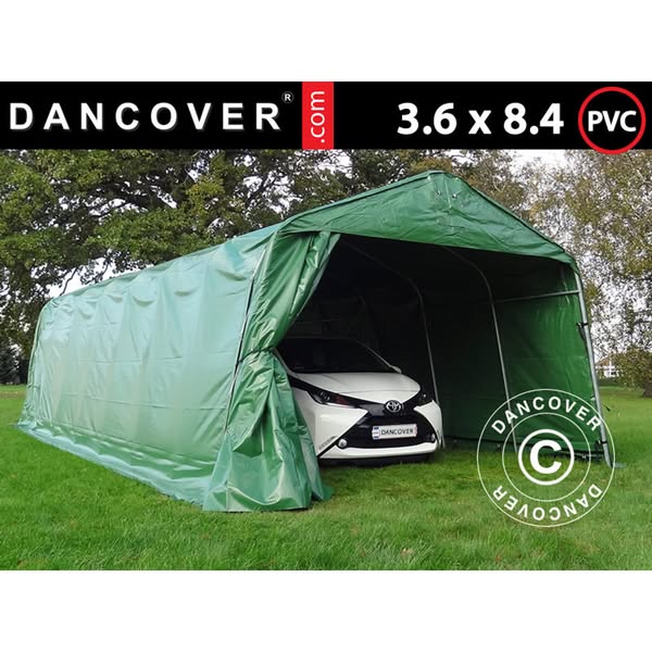 Portable Garage PRO 3.6x8.4x2.68 m PVC, Green