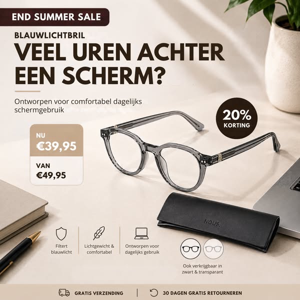 End of Summer Sale | 20% korting