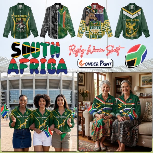 South Africa Rugby Women Casual Shirt