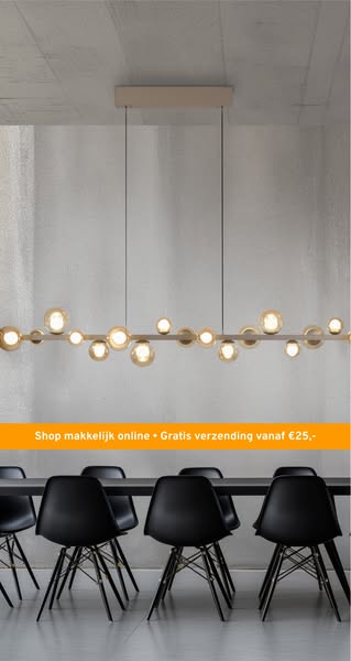 Blikvanger boven de eettafel